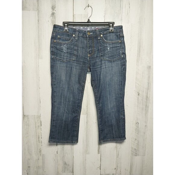 Vigoss Jeans Size 7 Cropped Distressed - Picture 1 of 6